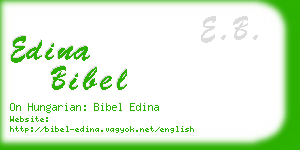 edina bibel business card